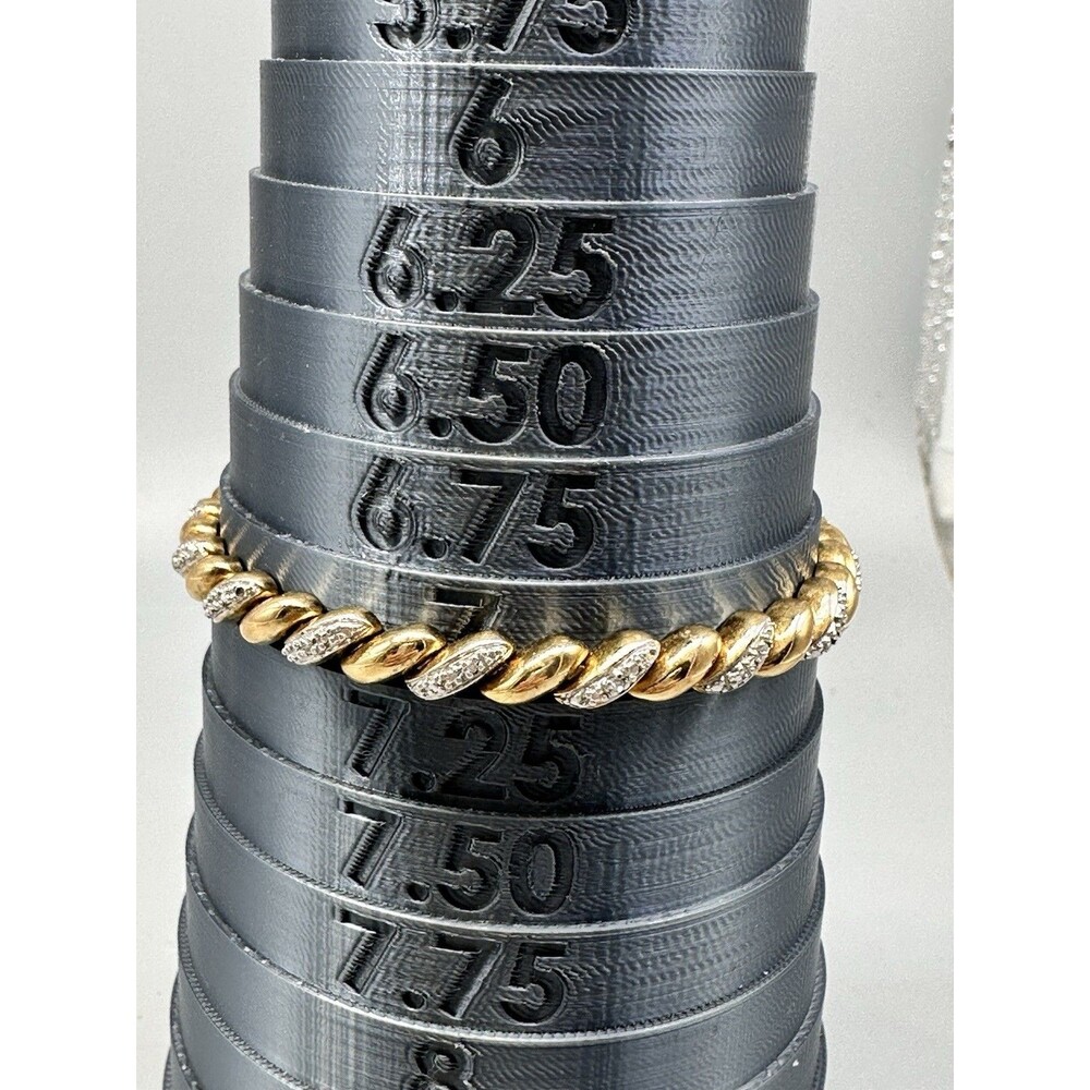 Gold Vermeil Sterling Silver Twist Bracelet 7" 16g - Picture 2 of 4